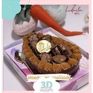 Marcador Carimbo Para Chocolate Personalizado (Molde de Silicone) 5cm