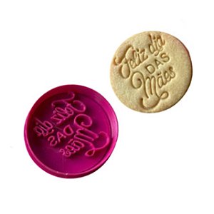 Cortador e marcador Feliz Dia Das Mães( Modelo 03) para biscoitos e pasta americana