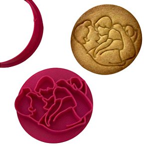 Marcador e Cortador Pai e Filho Para pasta Americana e Biscoitos