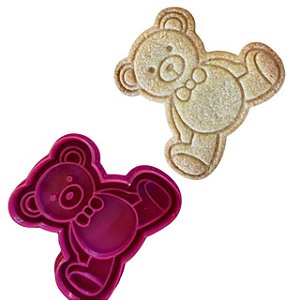 Marcador e Cortador Namorados - Ursinho Romântico Para pasta Americana e Biscoitos