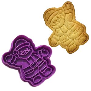 Marcador e Cortador Papai Noel Para pasta Americana e Biscoitos