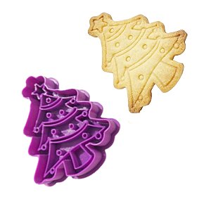 Marcador e cortador Árvore de Natal para biscoitos e pasta americana