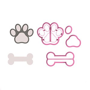 Kit Cortadores Patinha e Ossinho - 5cm