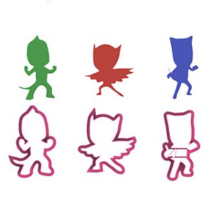 Cortadores Silhuetas Heróis Mascarados - 4,5cm