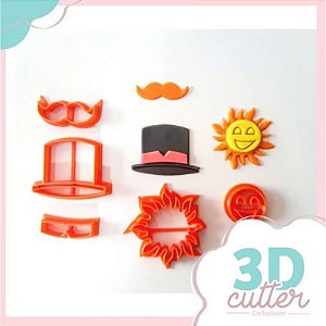 Kit Cortadores Mundo Musical 5cm