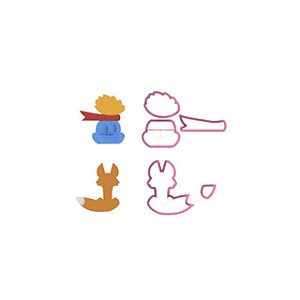 Kit Cortadores Pequeno Princípe e Raposa - 5cm