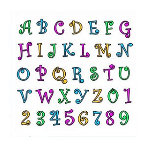 Cortador Alfabeto e Numerais - 4,5cm