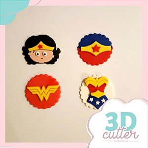 Kit Cortadores Heroína Maravilha - 5cm