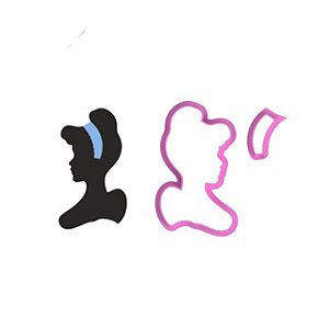 Cortador Busto Princesa Cinderela - 5cm