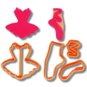 Kit Cortadores Vestido e Sapatilha Bailarina - 5cm