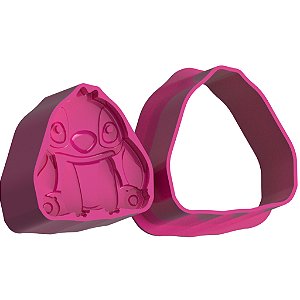 Stich Alienígena Azul Sentado - Ejetor Modelador para Brigadeiros