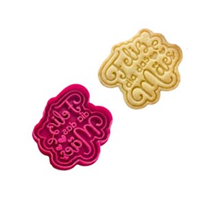 Marcador e Cortador Feliz Dia Das Mães (Modelo 05) para biscoitos e pasta americana