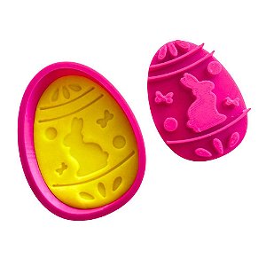 Marcador Ovo de Páscoa - Coelho de Lado 6CM