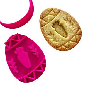 Cortador e marcador/Ovo de Páscoa - Cenoura para biscoitos, pasta americana, bolachas e massinhas