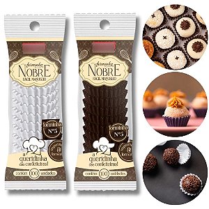 Kit Forminhas Nobre para Brigadeiro  N°5 (100,200,300,400 e 500 unidades)