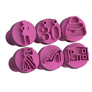 Carimbos para Doces Brigadeiros - De Repente 30 Anos