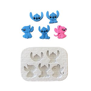 Molde de Silicone para Artesanato Aplique - Alienígena Azul