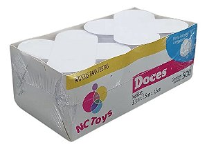 Caixa Master 500 Forminhas  BRANCAS para Doces Nº 7, 4 petálas