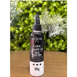 Corante Liquid Gel (PRETO EXTRA FORTE) Iceberg - 60g
