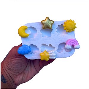 Molde de Silicone para Artesanato Aplique - Céu Encantado