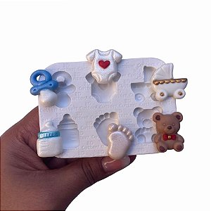 Molde de Silicone  para Artesanato -  Chá de Bebê