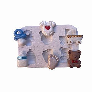 Molde de Silicone Alimentício para apliques - Chá de Bebê