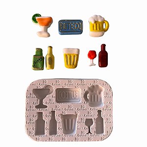 Molde de Silicone Alimentício - Buteco (Bar)