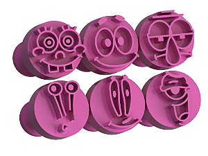 Carimbos para Doces Brigadeiro Rostinhos Turma do BOB