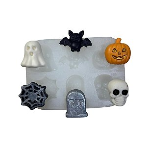 Molde de Silicone Alimentício para Apliques - Halloween