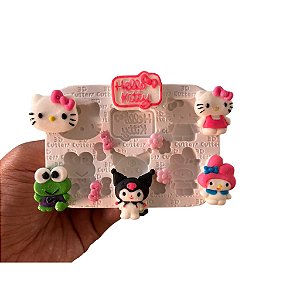 Molde de Silicone Alimentício para apliques - Gatinha Japonesa