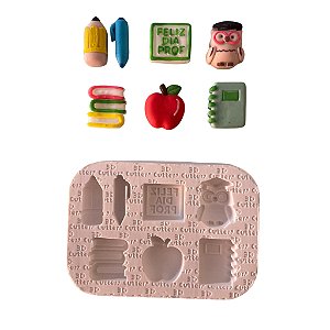 Molde de Silicone Alimentício para Apliques - Dia Dos Professores