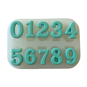 Molde de Silicone Alimentício para Apliques - Numerais