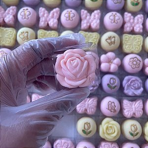 Molde de Silicone para apliques de Confeitaria - Rosa Modelo 02