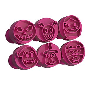 Carimbos para Doces Brigadeiros - Jack e Sally