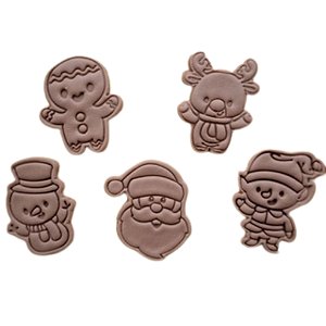 Kit Cortadores de Natal para biscoitos e pasta americana
