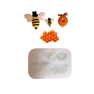 Molde de Silicone para Artesanato - Abelha