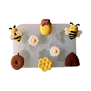 Molde de Silicone para apliques de Artesanato - Abelhinha