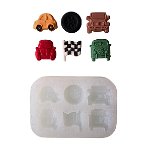 Molde de Silicone para apliques de Confeitaria - Carro