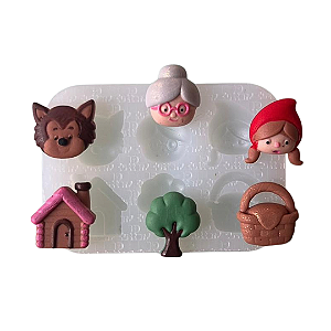 Molde de Silicone para apliques de Artesanato - Chapeuzinho Vermelho