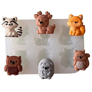 Molde de Silicone para apliques de Confeitaria - Bosque 2 (Corpo)
