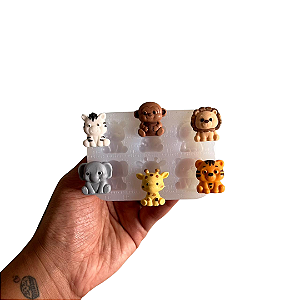 Molde de Silicone para apliques de Confeitaria - Safari 2