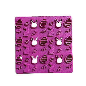 Marcador Textura Páscoa (modelo 01) 8cm para pasta Americana