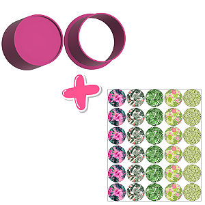 Circulo e Apliques de Papel de Arroz Folhagem - Ejetor Modelador para Brigadeiros