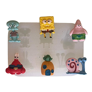 Molde de Silicone para apliques de Artesanato - Turma do Bob Amarelo