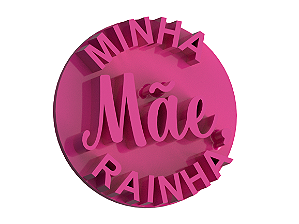 Carimbo para Doces Brigadeiro - Mãe Minha Rainha 3cm (Dia das Mães)