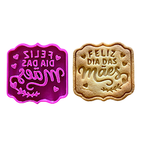 Cortador e Marcador para Biscoitos | Mãe Dia das Mães - 5cm |Modelo 7| Ideal para Massas, Pasta Americana e Biscuit