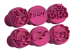 Carimbos para Doces Brigadeiro - Blaze e o Caminhão