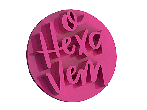 Carimbo para Doces Brigadeiro - O Hexa Vem ( Futebol ) 3cm