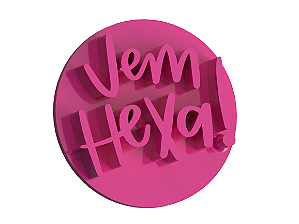 Carimbo para Doces Brigadeiro - Vem Hexa! 3cm