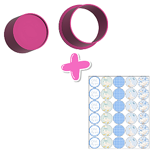 Ejetor Circulo e Apliques de Papel de Arroz Ganso Fofo - Ejetor Modelador para Brigadeiros